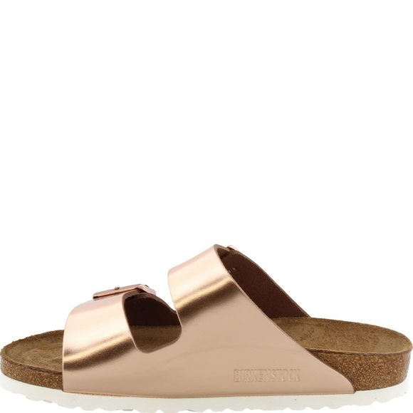 BIRKENSTOCK WOMEN'S ARIZONA SOFT FOOTBED SANDALS, METALLIC COPPER, 9 - Picture 4 of 6